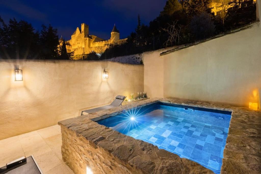 Longue Vie A La Reine - Piscine - Chateau Carcassone Kültér fotó